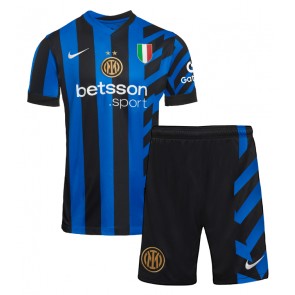 Billiga Inter Milan Alessandro Bastoni #95 Hemmatröja Barn 2024-25 Kortärmad (+ Korta byxor)